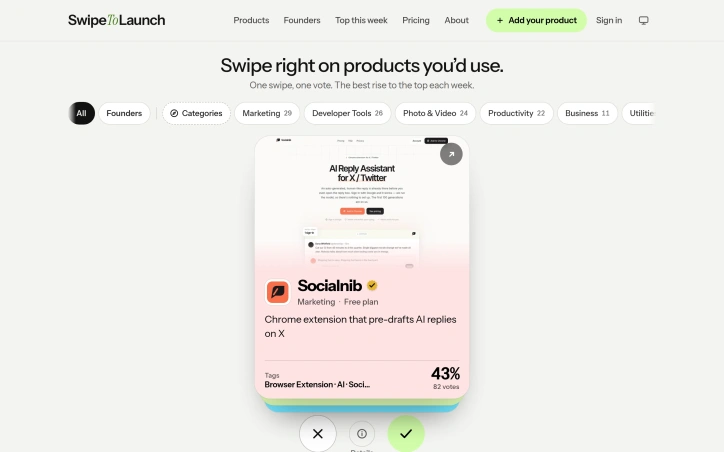 Preview of SwipeToLaunch