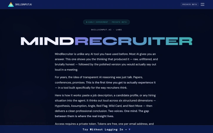 Preview of MindRecruiter AI Agent