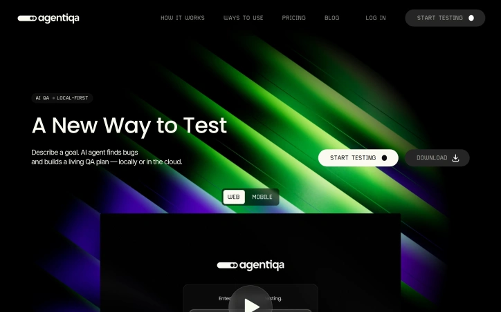 Agentiqa — AI QA Testing Agent preview