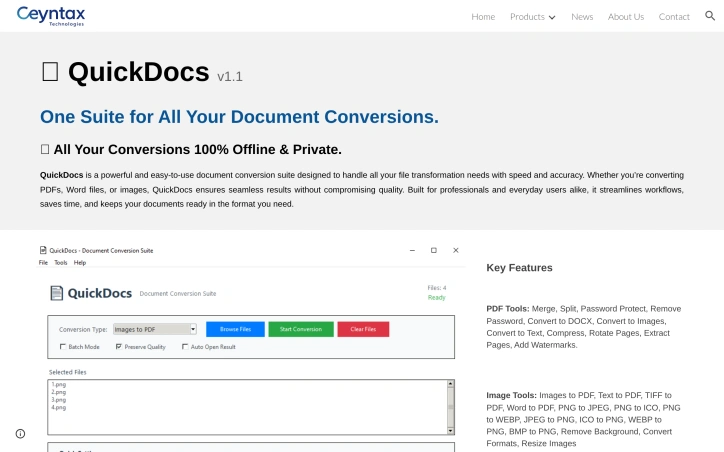 Preview of QuickDocs