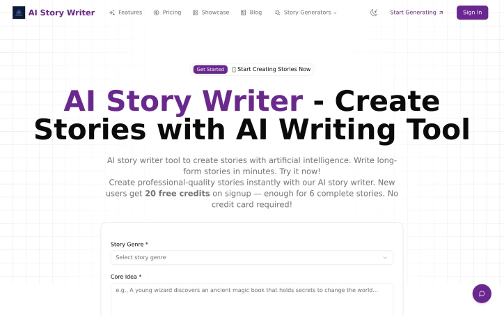 Preview of AI Story Writer