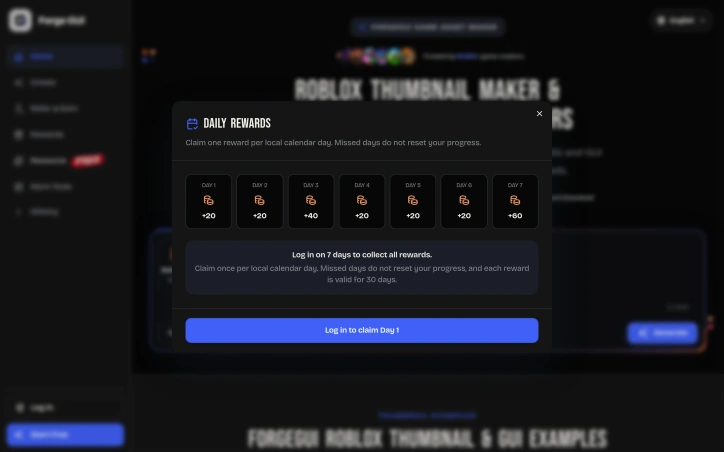 Preview of Forge GUI