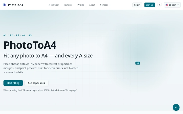 Preview of PhotoToA4