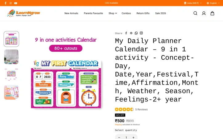 Preview of My First Home Calendar