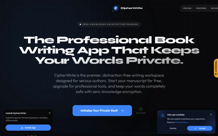 Preview of cipherwrite.com