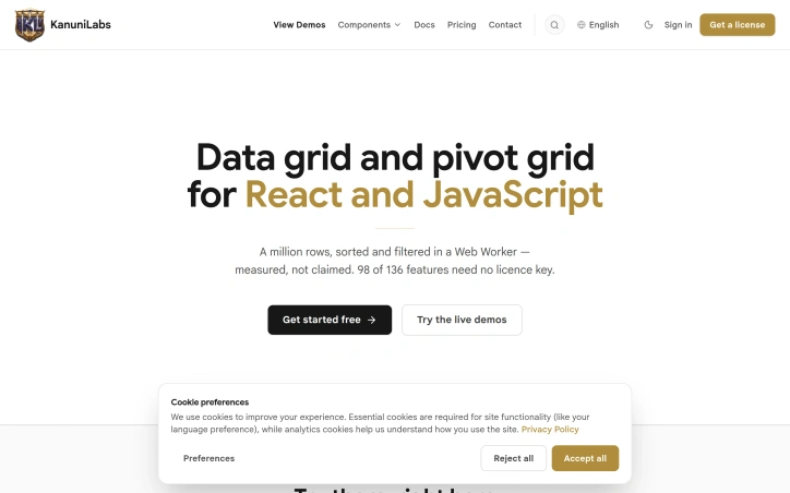 Preview of KanuniLabs DataGrid & PivotGrid