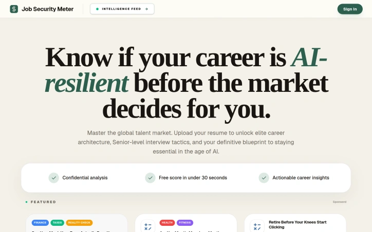 Preview of Job Security Meter