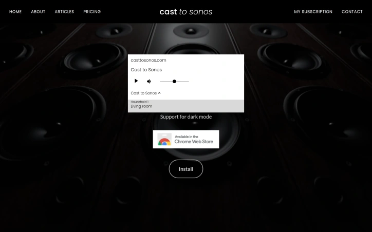 Preview of Cast to Sonos